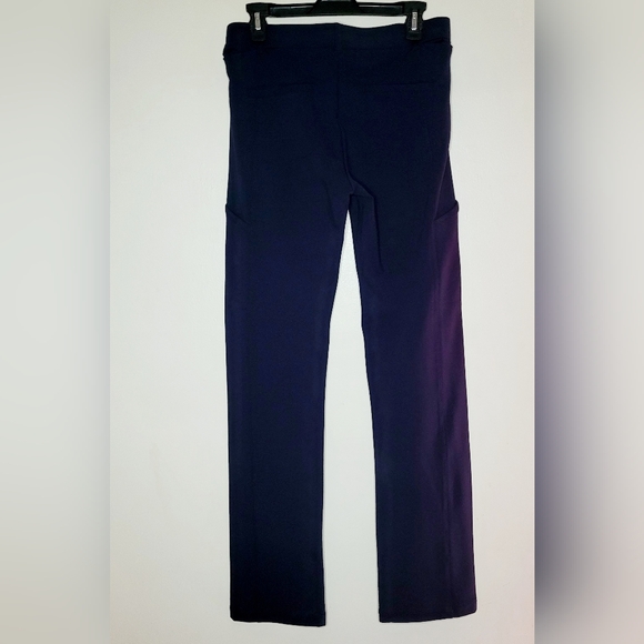Betabrand 7-Pocket Pants Yoga Women's Medium Long Bootcut Navy Classic Pull On - Picture 2 of 13